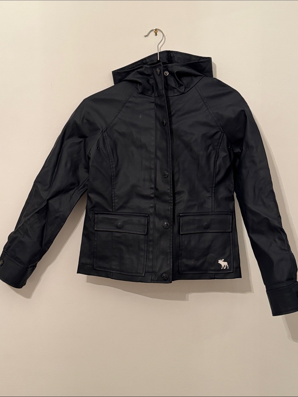 Abercrombie & Fitch Navy Kids Hooded Raincoat